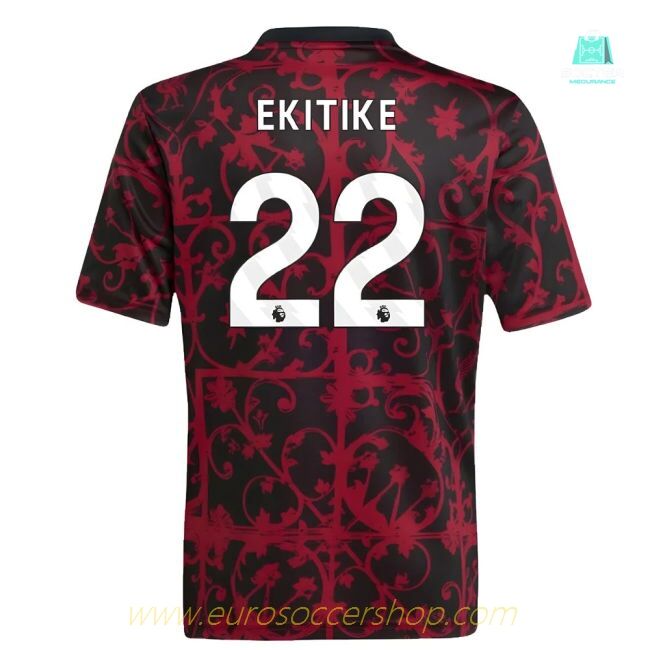 2025-2026 Liverpool Pre-Match Shirt (Black) - Kids (Ekitike 22)