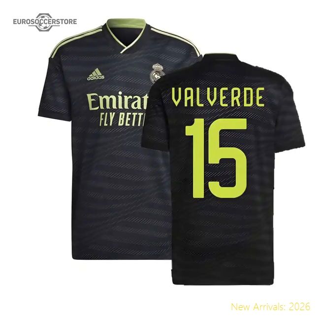 Real Madrid Valverde Third Jersey Laliga Santander Advanced Textile