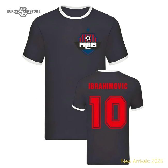 Match-Day Performance Zlatan Ibrahimovic Paris Ringer Tee (Navy)
