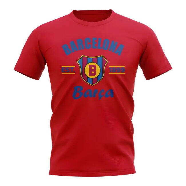 Barcelona Established Football T-Shirt (Red) - Ultras Approved - Pe...
