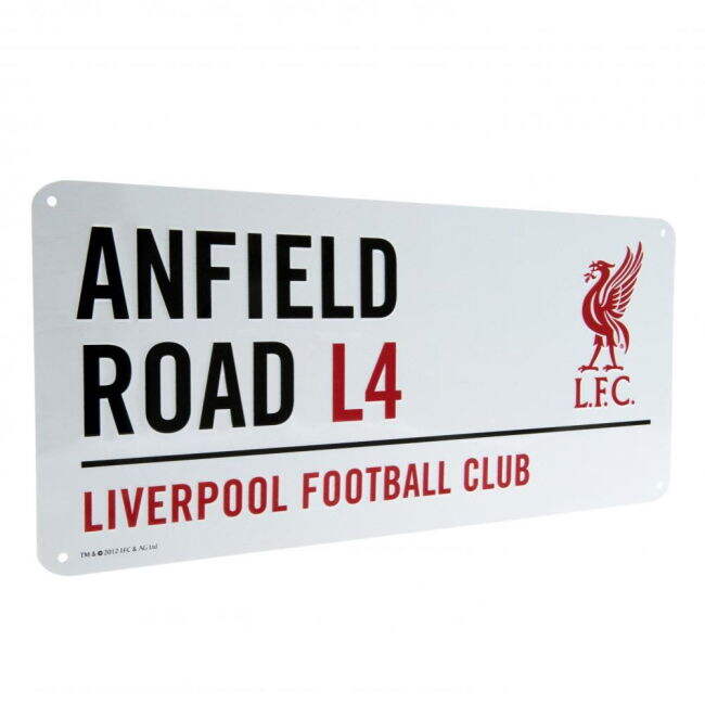 Adult Liverpool FC White Street Sign