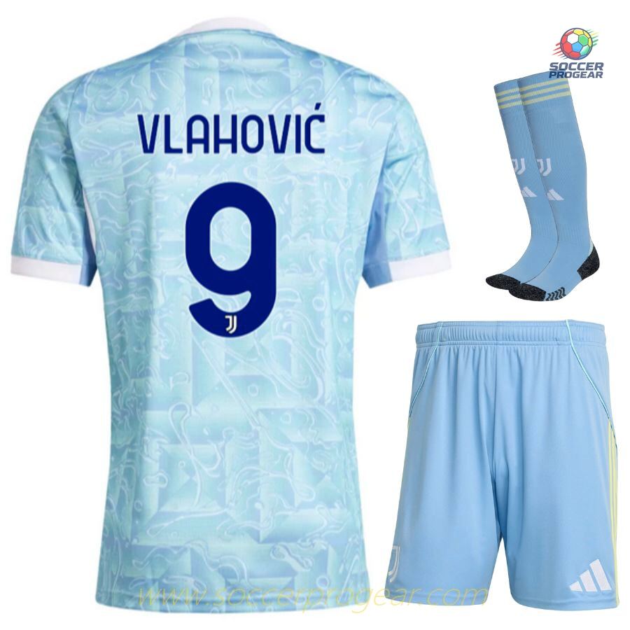 Juventus Youthren's Away Soccer Football Kit Soccer Football Shirt 2025/26 Collection Vlahovic
