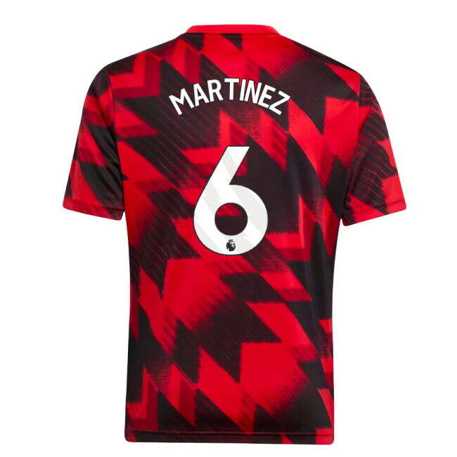 Kids 2025-2026 Man Utd Soccer Club Home Jersey (Martinez 6)