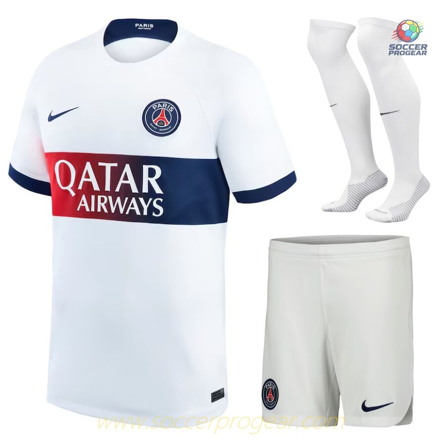 PSG Match Quality Away Children Football Kit Soccer Jersey 2023 2024