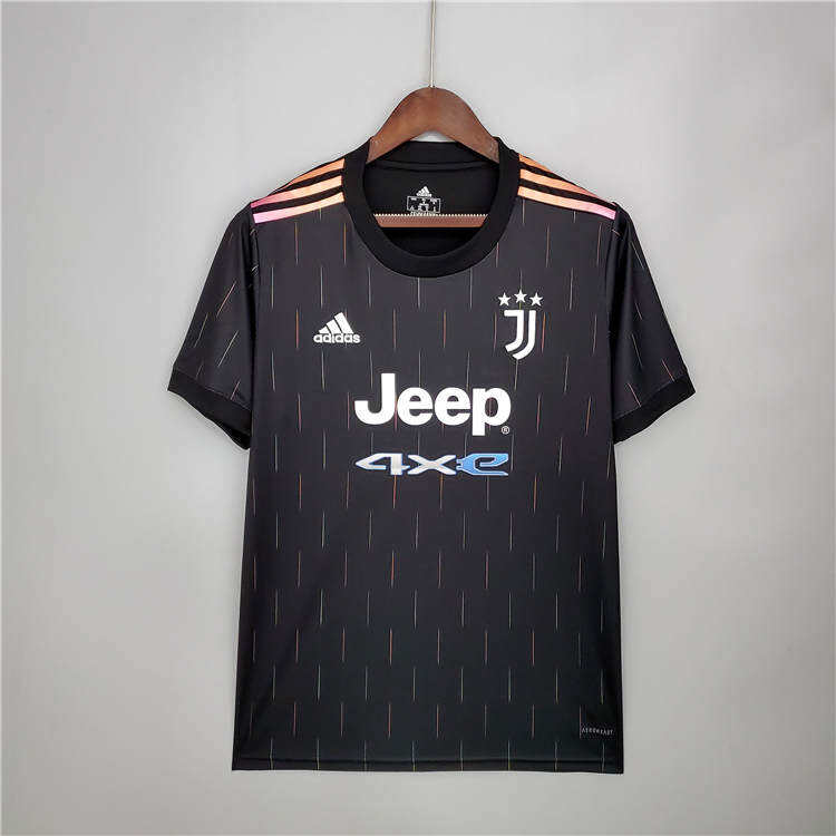 Comfort Fit Juventus 21-22 Away Black Soccer Jersey Football Shirt