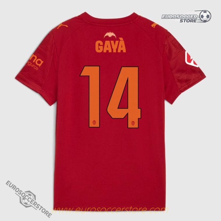 Valencia CF 25-26 Season Away Jersey, Featuring GAYÀ 14