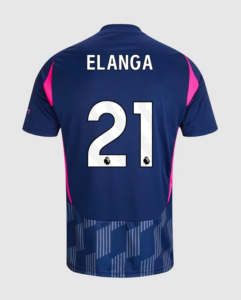Nottingham Forest 24-25 Season Away Jersey Featuring Elanga with Number 21