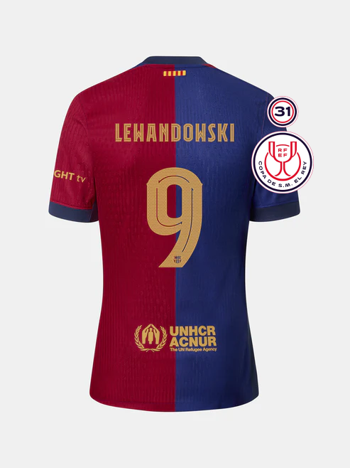 24-25 Season Barcelona Copa Del Rey Final Match LEWANDOWSKI Number 9 Jersey