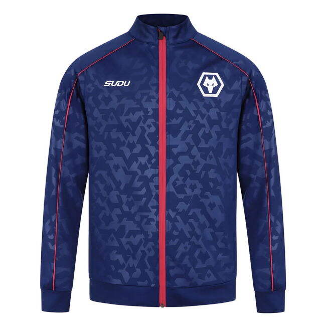 2024-2025 Wolves Pre Match Anthem Jacket - Blue