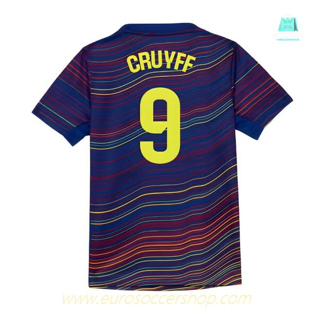 2025-2026 Barcelona Academy Pro Pre Match Shirt (Blue) - Kids (Cruyff 9)