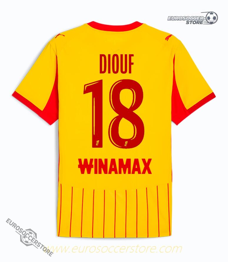 RC Lens 25-26 Season Home Jersey - DIOUF #18