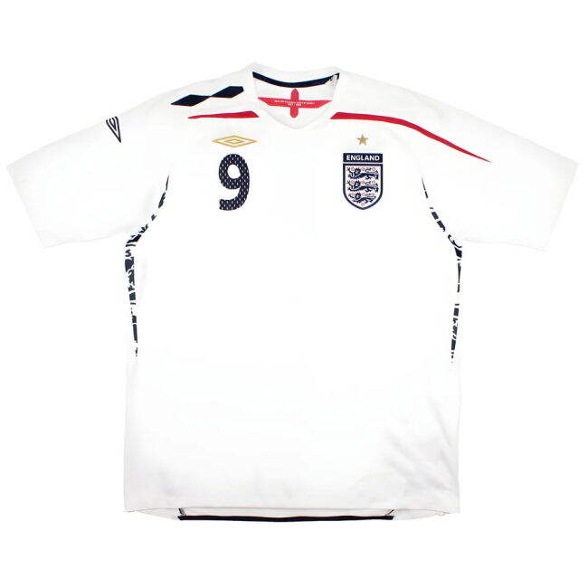England 2007-09 Home Shirt (XL) Rooney #9 (Excellent)