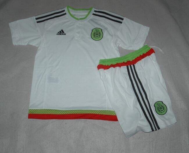 Kids Mexico 2015-16 Away Soccer KitShortsShirt - Official Replica