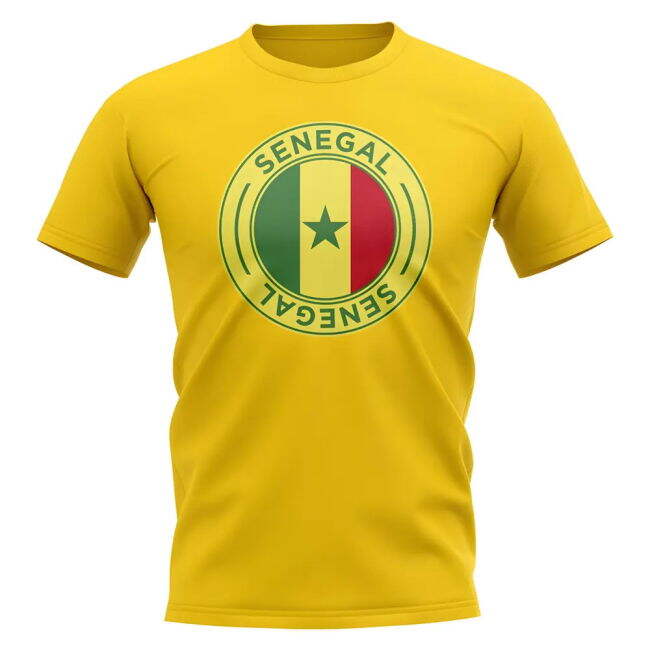 Senegal Football Badge T-Shirt (Yellow)