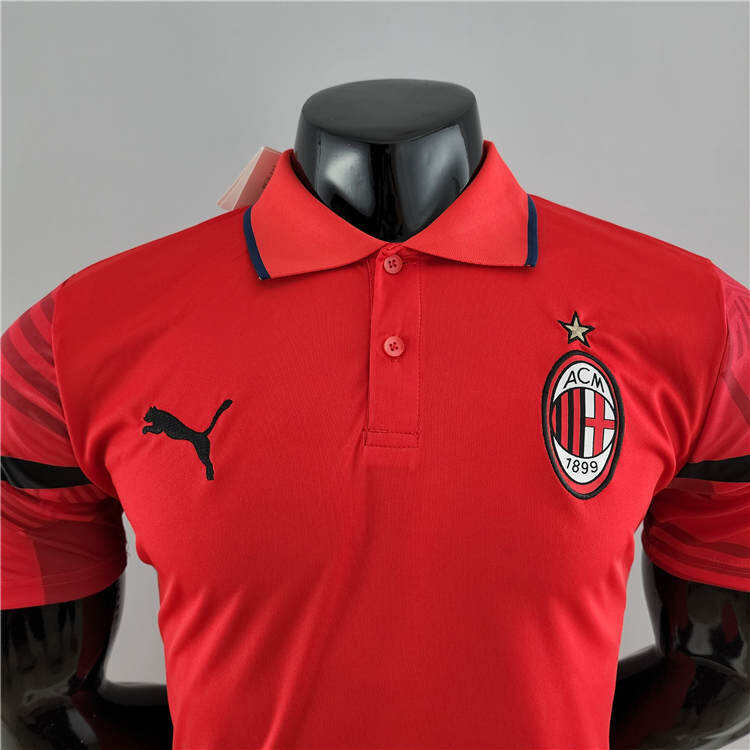 Genuine AC Milan 2223 Red Polo Shirt - Official Replica 9115