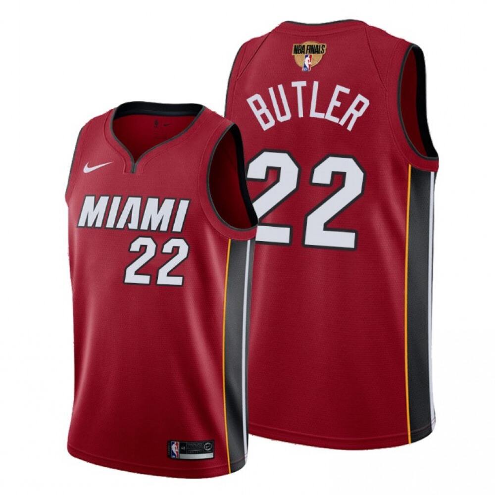 Collector's Item Authentic Men's Miami Heat #22 Jimmy Red Basketball Jersey