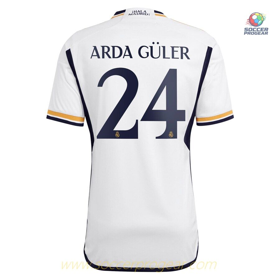 Real Madrid Football Shirt 2023 2024 Home Arda Guler