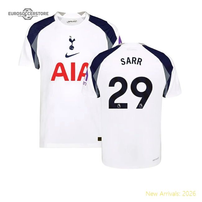 Authentic 2025-2026 Tottenham Hotspur Authentic Home Shirt (sarr 29