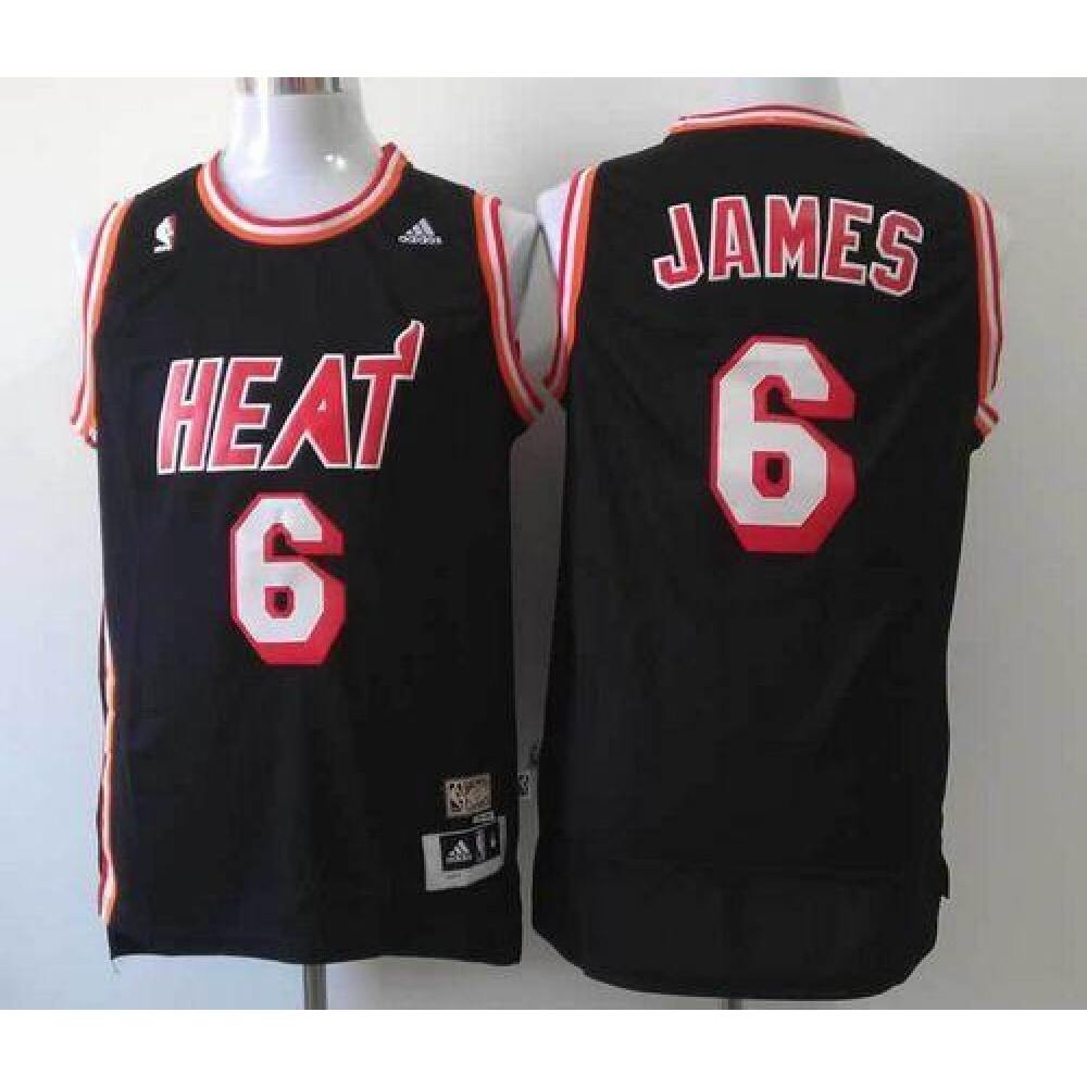 Fan Favorite Retro Men's Miami Heat #6 LeBron Black Basketball Jersey