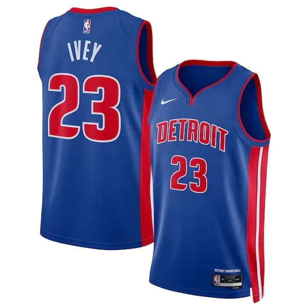 Jaden Ivey DET High-Quality Swingman Jersey - Blue - Licensed Product