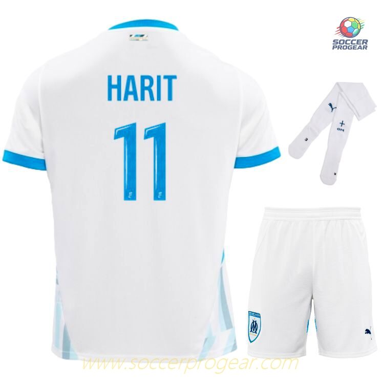 OM Premium Home Youthren's Soccer Uniform Soccer Team Shirt 2024-2025 Season Harit