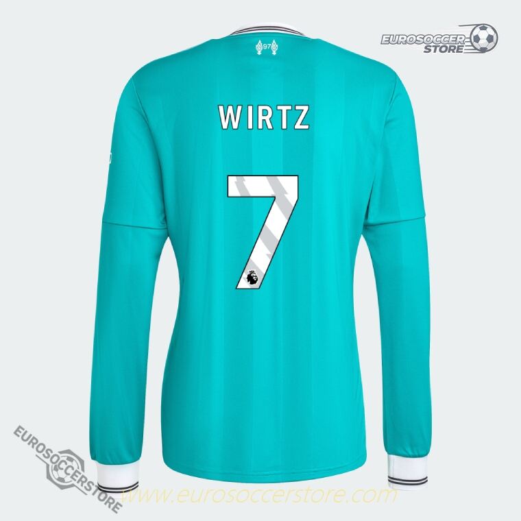 Long Sleeve Third Version Liverpool WIRTZ 7 Jersey for the 25-26 Season