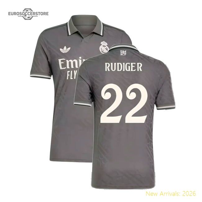 2024-2025 Real Madrid Authentic Third Jersey (rudiger 22)