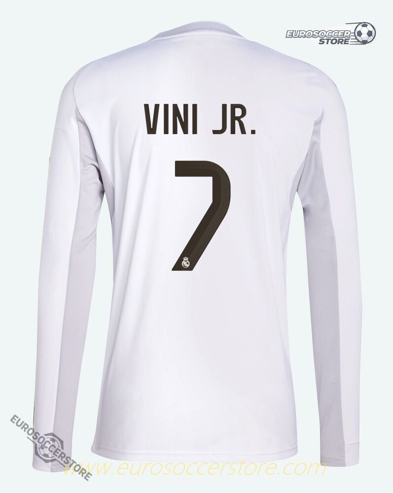 Real Madrid 25-26 Season Home Long Sleeve Jersey No. 7 Vini Jr.
