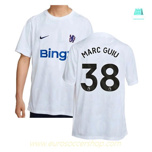 2025-2026 Chelsea Academy Pro Pre-Match Football Top (White) (Marc Guiu 38)
