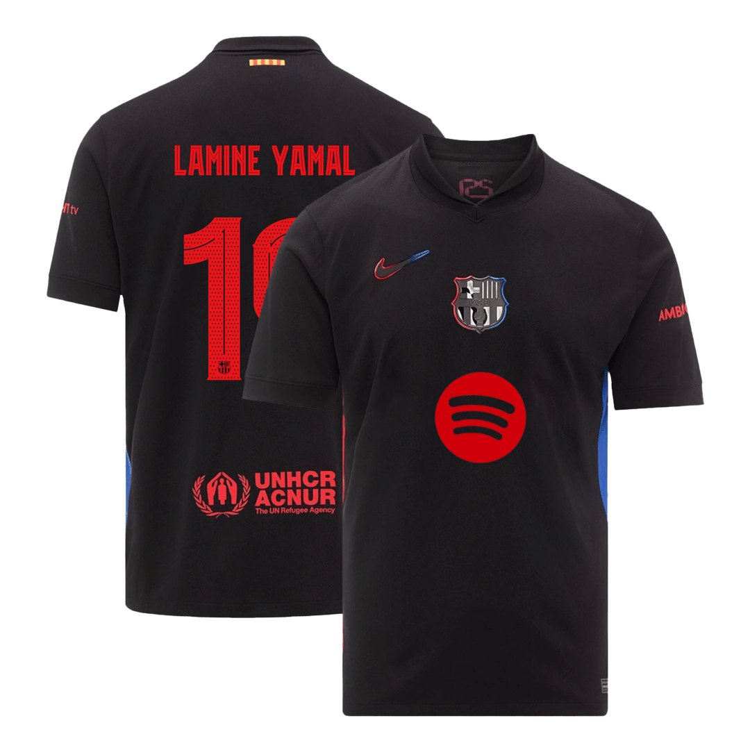 LAMINE YAMAL #19 Barcelona Away Soccer Jersey 2024/25 - UCL (Spotify L