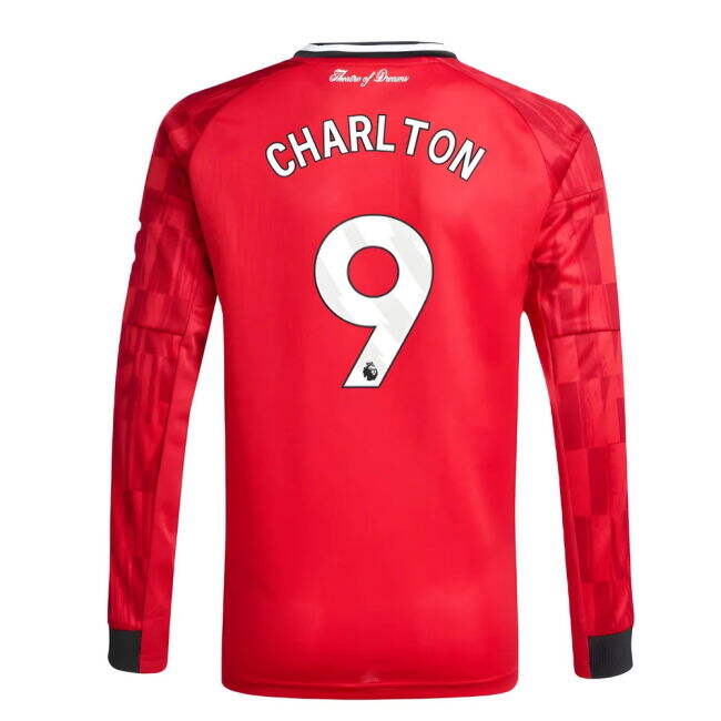 2025-2026 Man Utd Long Sleeve Home Shirt (Kids) (Charlton 9)