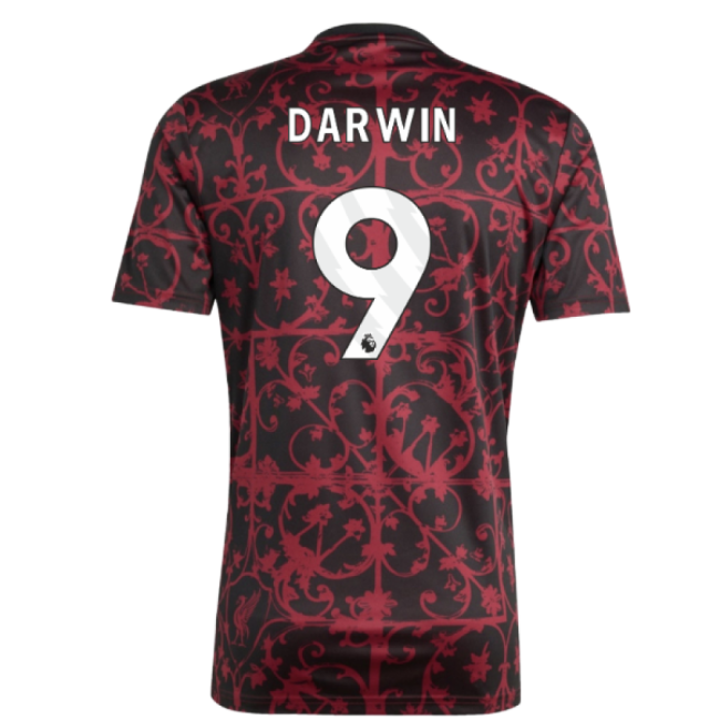2025-2026 Liverpool Pre-Match Shirt (Black) (Darwin 9) - premium