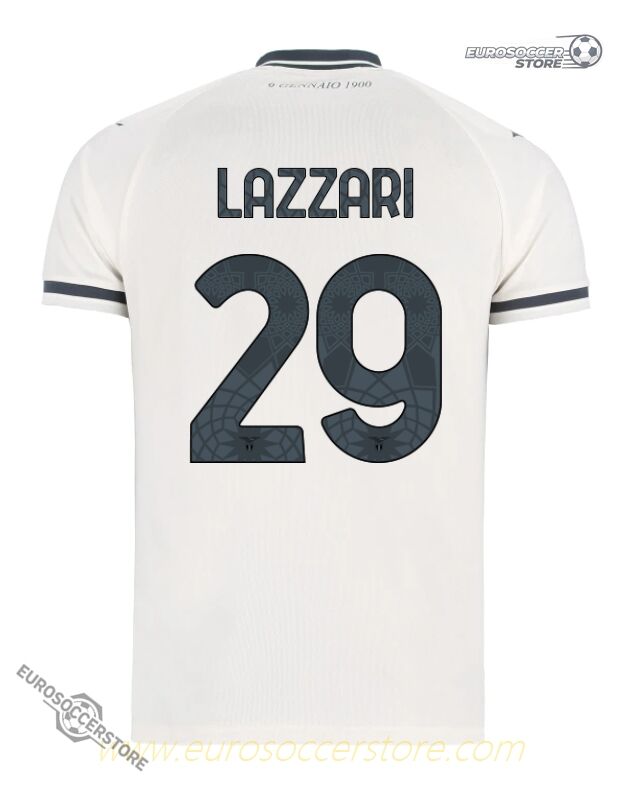 Lazio 25-26 Season Away Jersey with LAZZARI 29 Printing