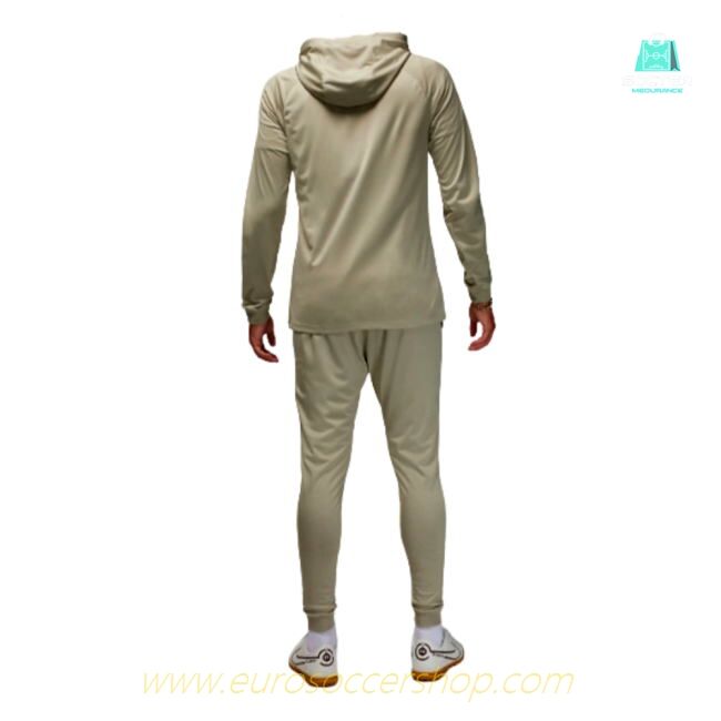 2023-2024 PSG Hooded Strike Tracksuit (Stone)