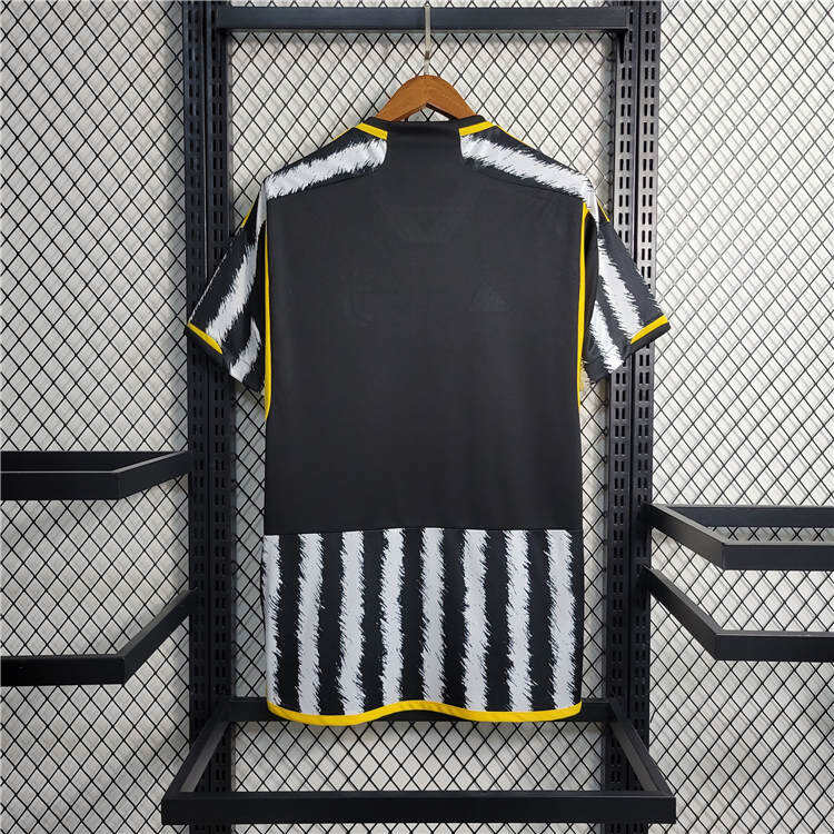Breathable 2324 Juventus Home White Black Soccer Jersey Football Shirt
