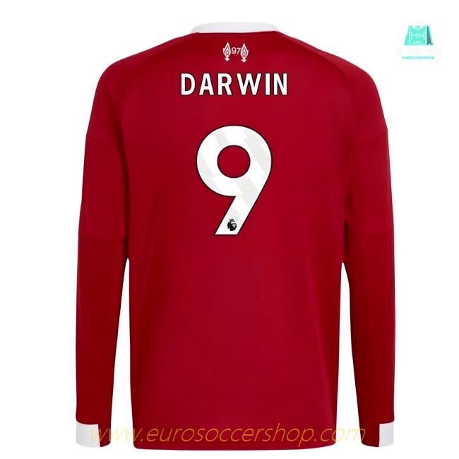 2025-2026 Liverpool Long Sleeve Home Shirt (Kids) (Darwin 9)