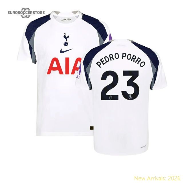 2025-2026 Tottenham Hotspur Hotspur Authentic Home Shirt (pedro Por