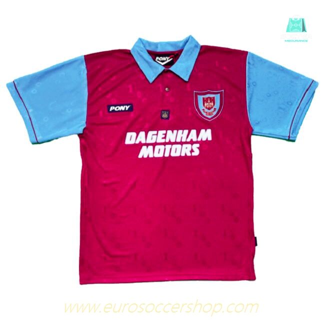 1995-1996 West Ham Centenary Pony Home Shirt (Your Name)