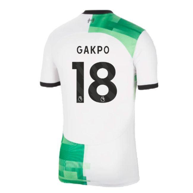 Liverpool Away Football Shirt 2023-20 Season Gakpo 18 L S