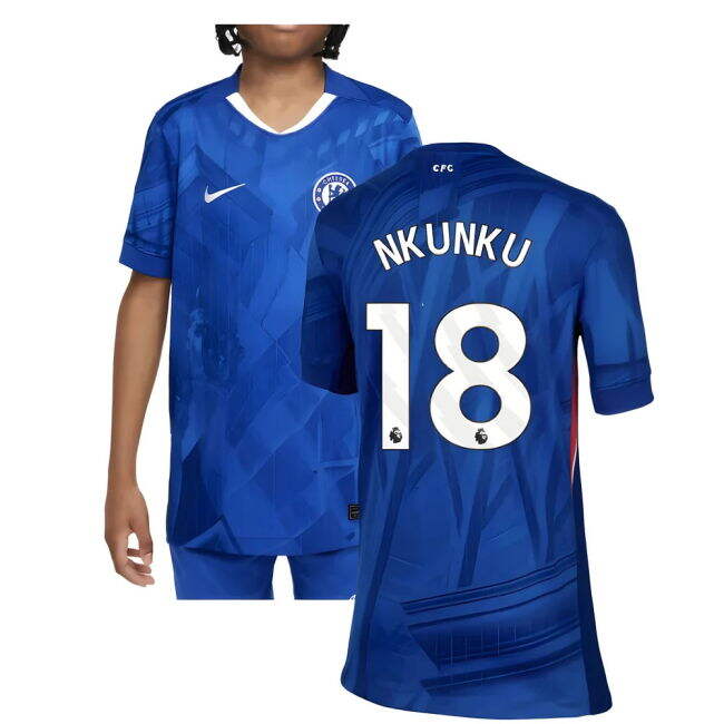 2025-2026 Chelsea Home Shirt (Kids) (Nkunku 18) (Limited Edition)