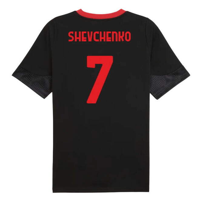 Committed Acm Ac Milan Training Jersey Black Shevchenko #7 Officia...