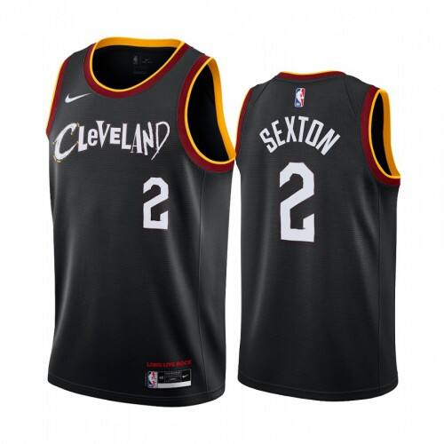 Cavs Collin Sexton #2 Professional 2020 City NBA Swingman Jersey Black