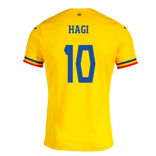 2023-2024 Romania Home Shirt (Hagi 10) Oranje Oranje Premium