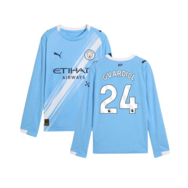 Gvardiol 24 Original Replica Man City Home Supporter Shirt for Kids