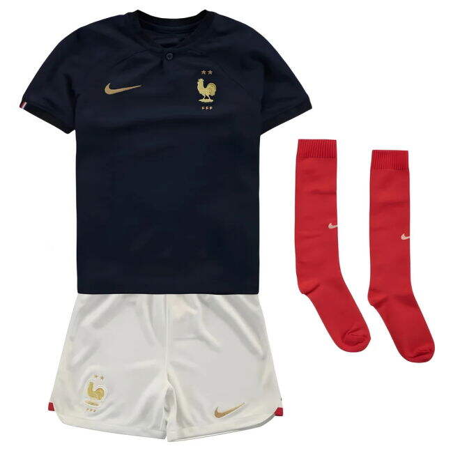 Kids France Football Squad Sophisticated Home Team Kit