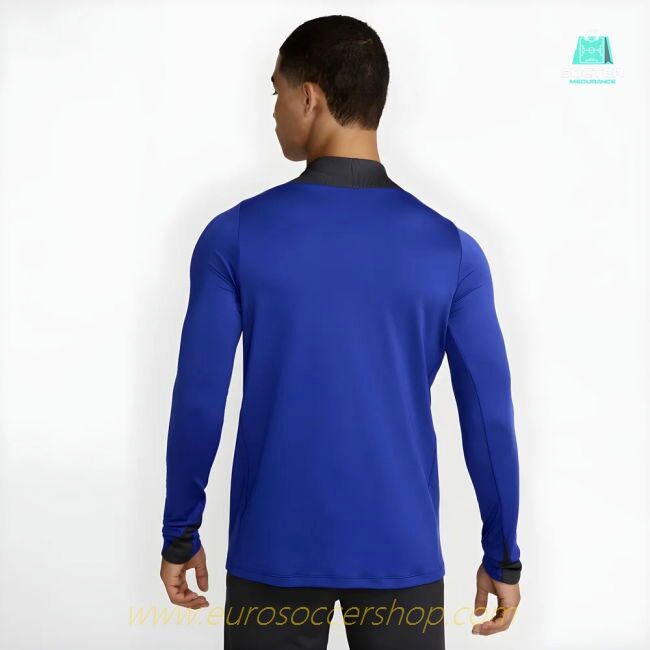 2024-2025 Barcelona Third Dri-FIT Drill Top (Blue/Lime)