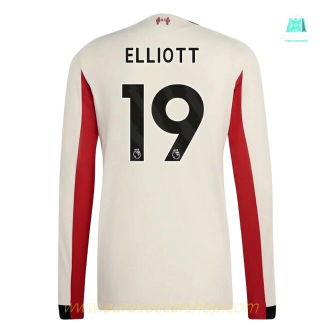 2025-2026 Liverpool Authentic Long Sleeve Away Shirt (Elliott 19)