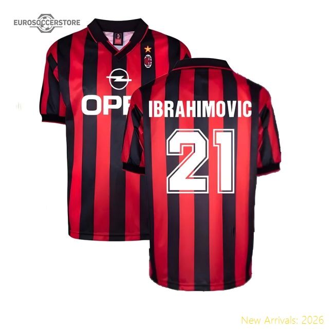 Ac Milan Ibrahimovic Home Jersey Italian Football Performance Fabric