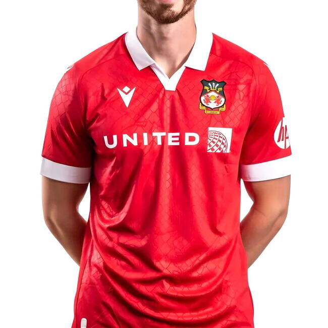 Licensed 2024-2025 Wrexham Home Shirt Stylish Design