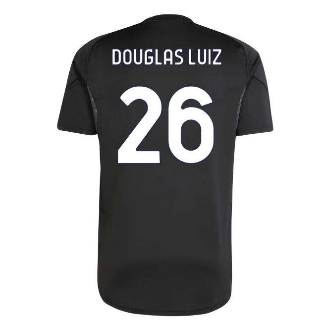 2025-2026 Juventus Training Shirt (Black) (Douglas Luiz 26)